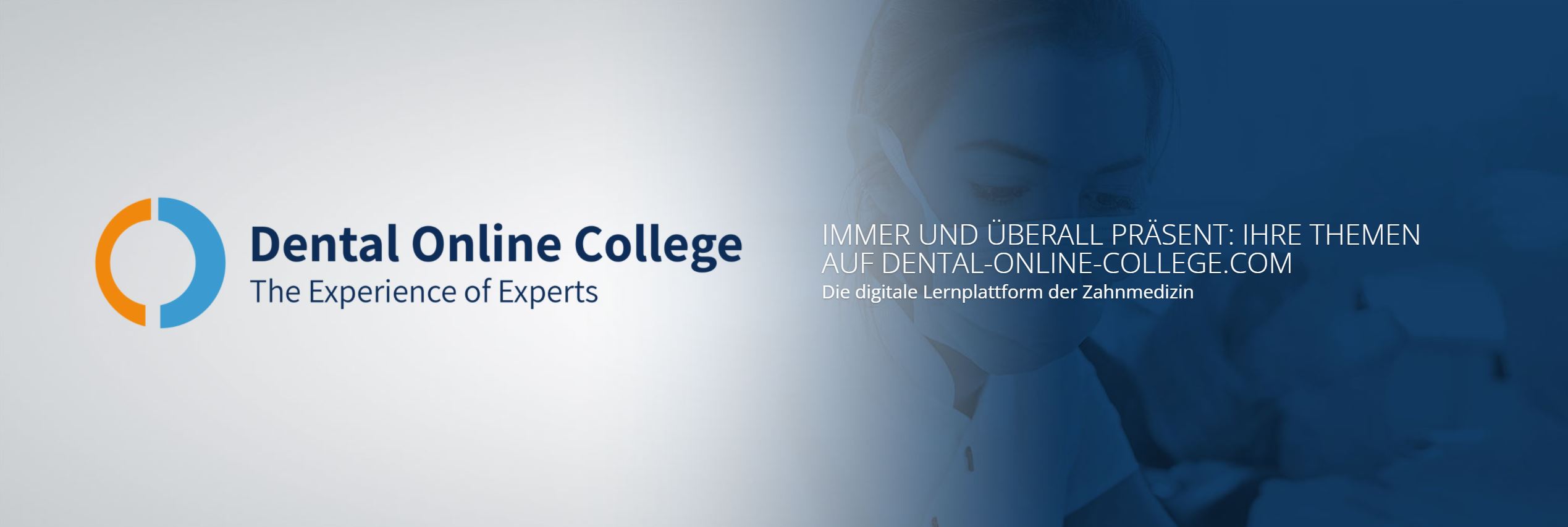 Das Bild zeigt den Banner des Dental Online College.
